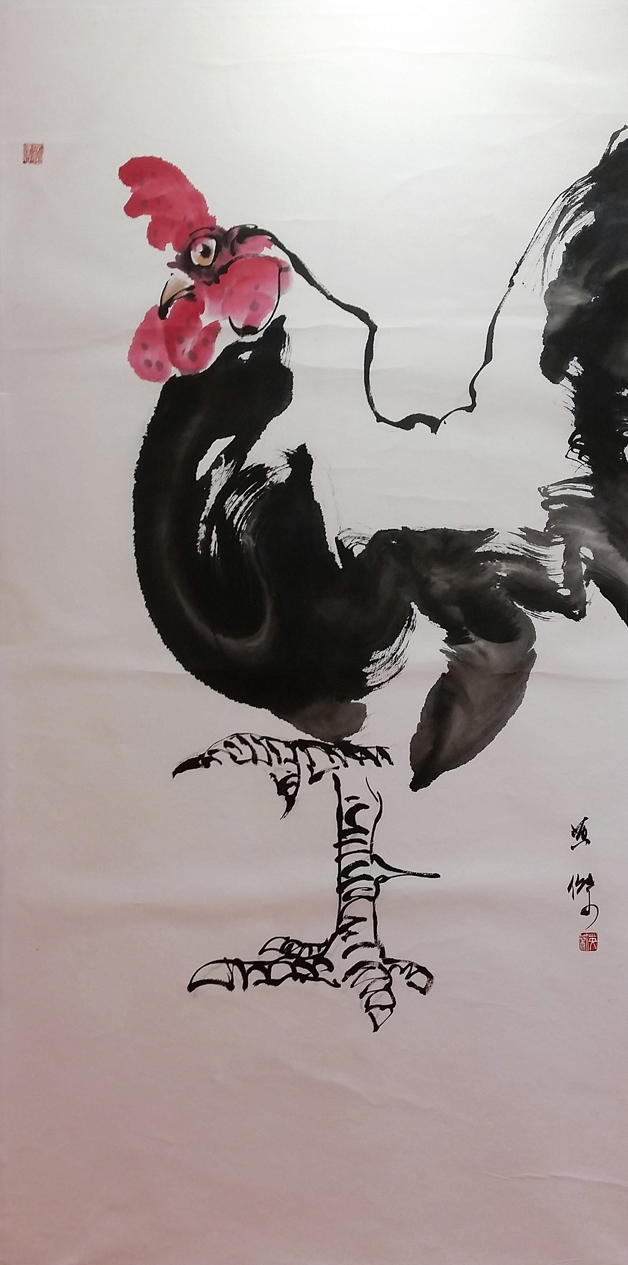 郑英杰丁酉年鸡鸣迎丰年个人水墨画鸡展（图ZNjg4NTUyMjg=） - 绘画 - 站酷设计师TeeYJ原创素材 - 站酷ZCOOL