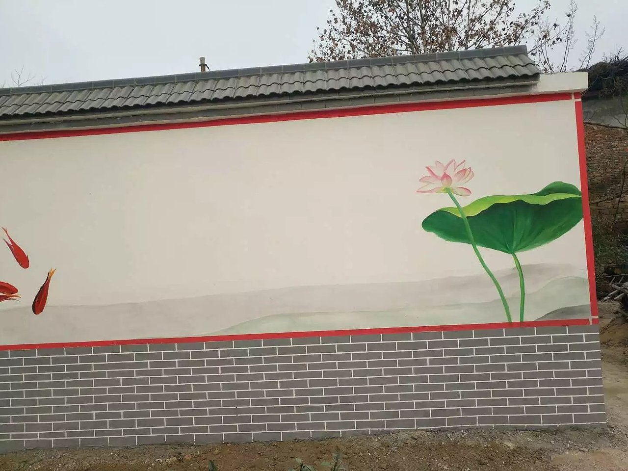 蜀绘壁画作品-乡村文化墙（图ZMTE3NTA2Mjg0） - 建筑设计 - 站酷设计师蜀绘壁画原创素材 - 站酷ZCOOL