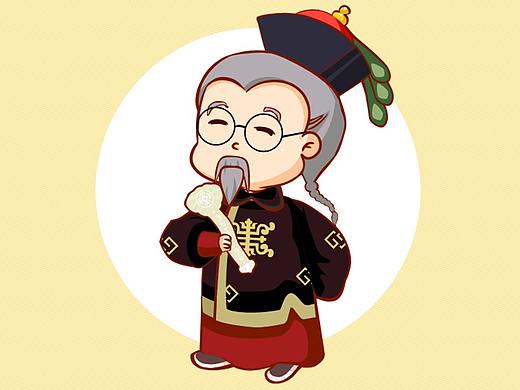 成组古代卡通人物ui