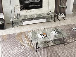 電視柜茶幾渲染