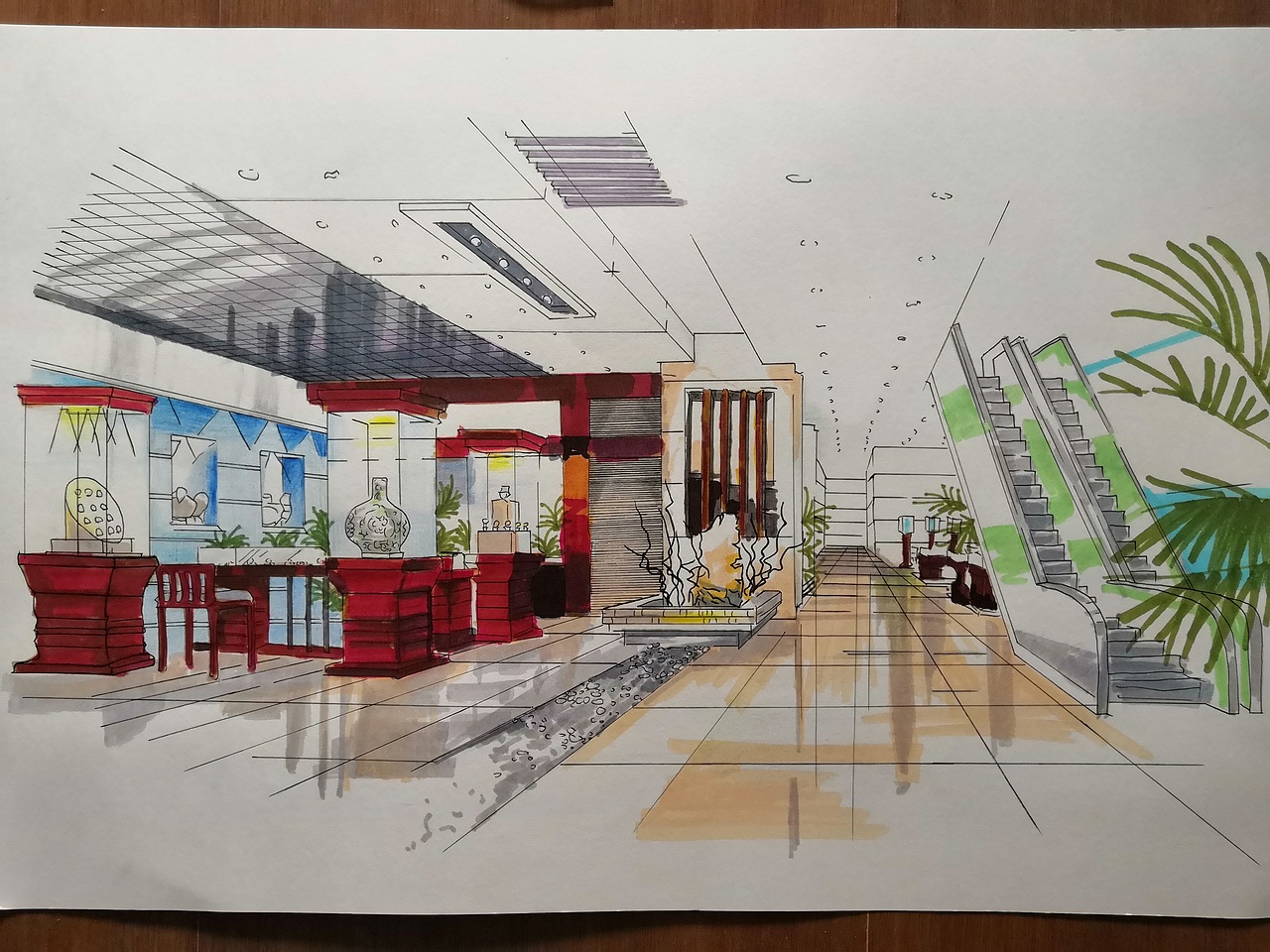 展示设计插画临摹