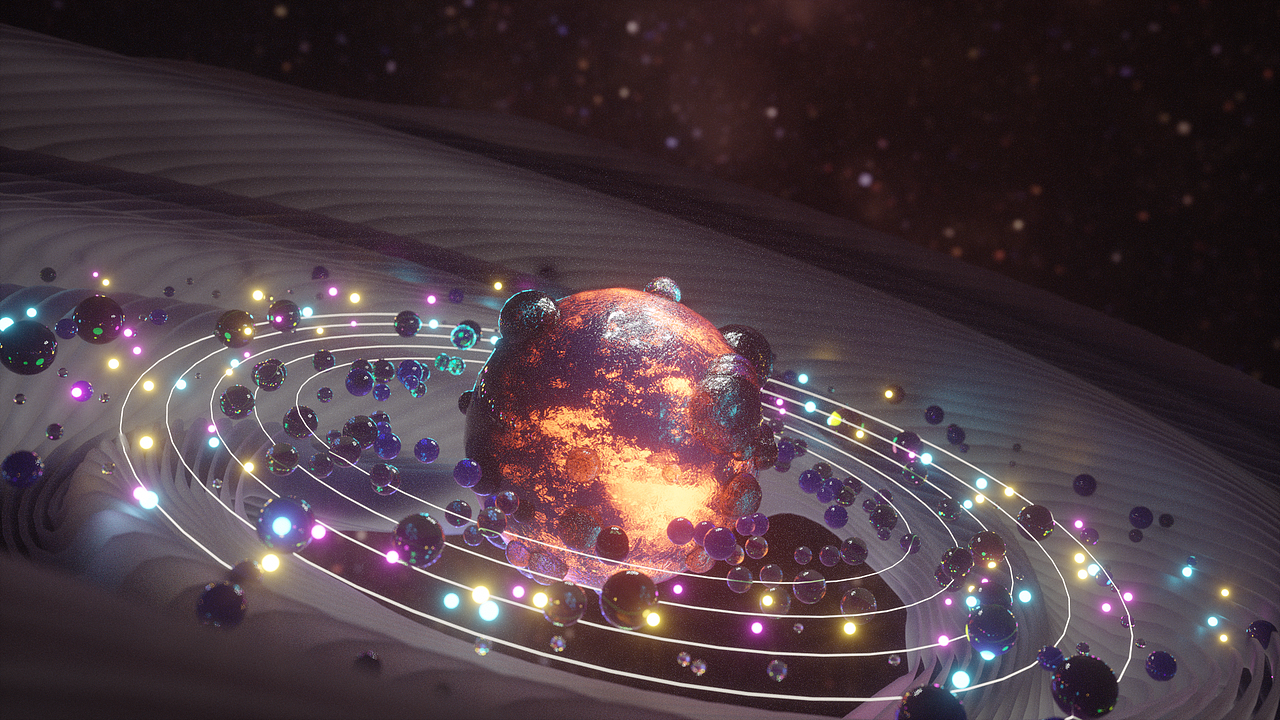 c4d克隆做出像珍珠奶茶似的星球