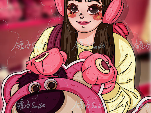 天天草莓熊女孩