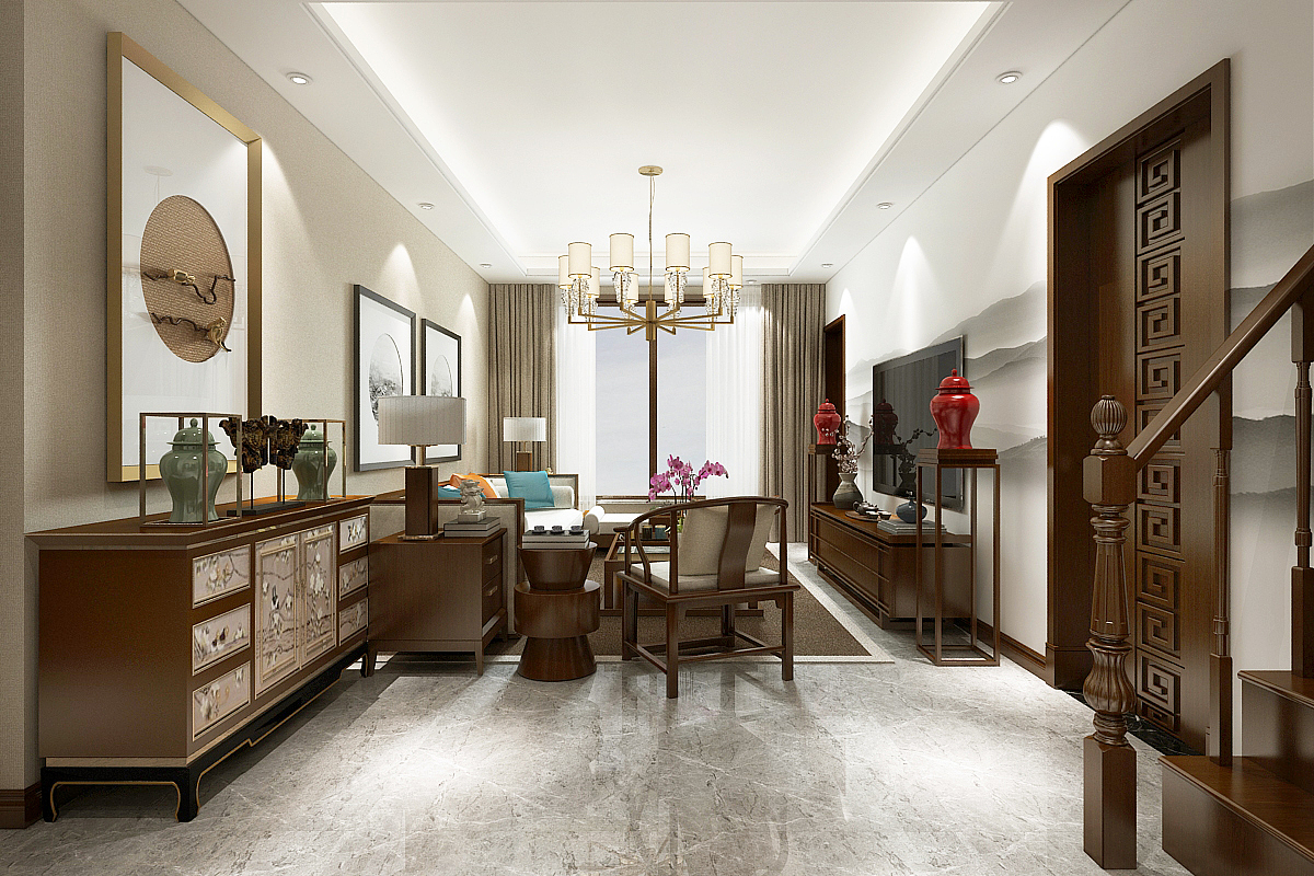 新中式 清雅含蓄、端庄丰华的东方式精神境界的追求。