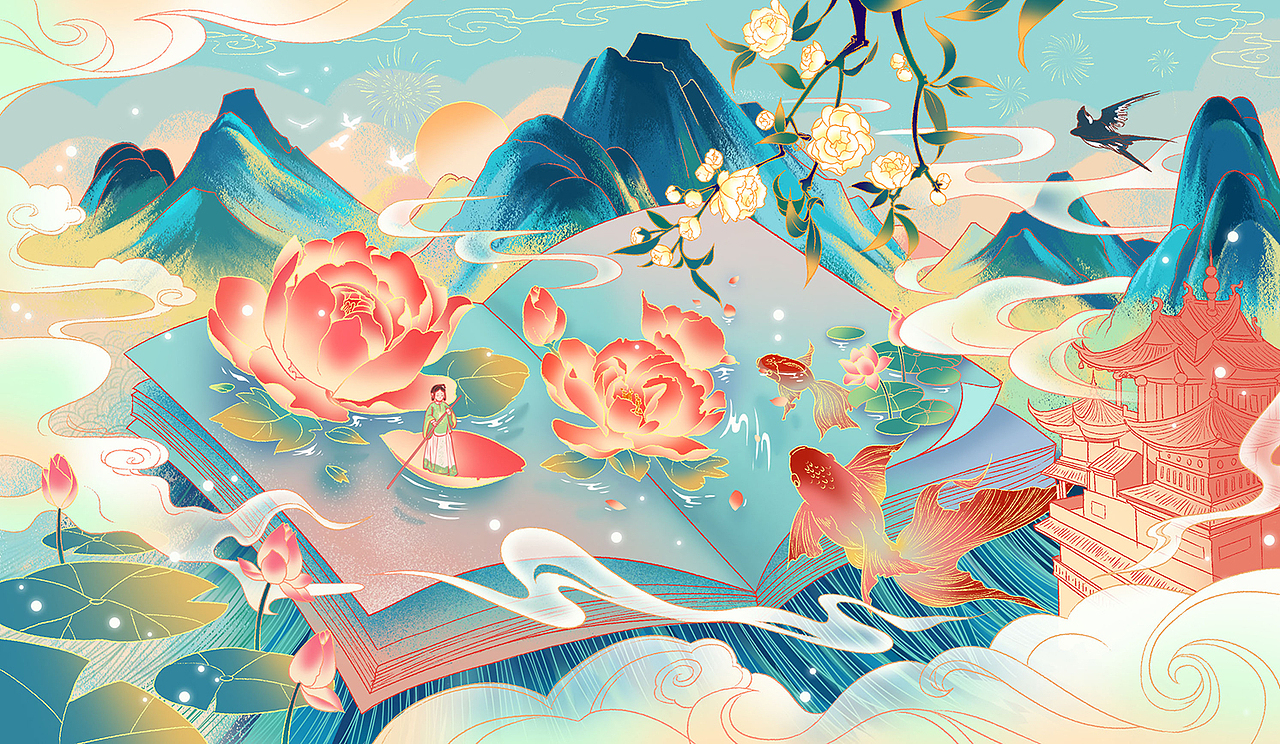 小练习【国潮】|插画|商业插画|橘哼哼_原创作品-站酷zcool