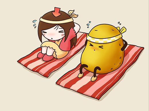 即使是土豆，坚持也能瘦（个人主页-ZMjk3NzIzNjg=） - 单幅漫画 - 站酷设计师菲李原创素材 - 站酷ZCOOL