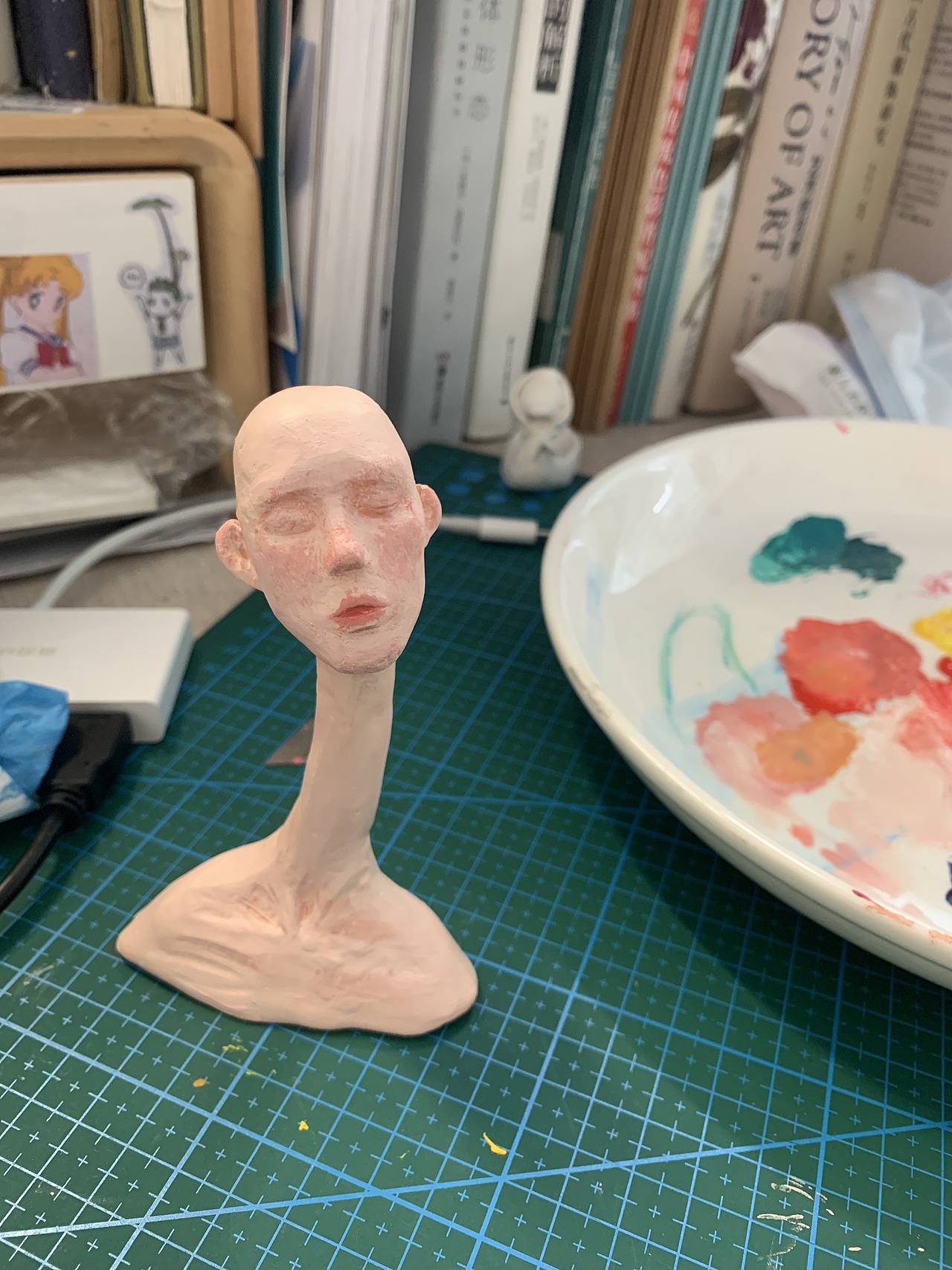 【闭眼系列】石塑黏土手工娃娃毛线植发可玩头发（图ZMjc0NzU3MTg4） - 工艺品设计 - 站酷设计师helinghug原创素材 - 站酷ZCOOL