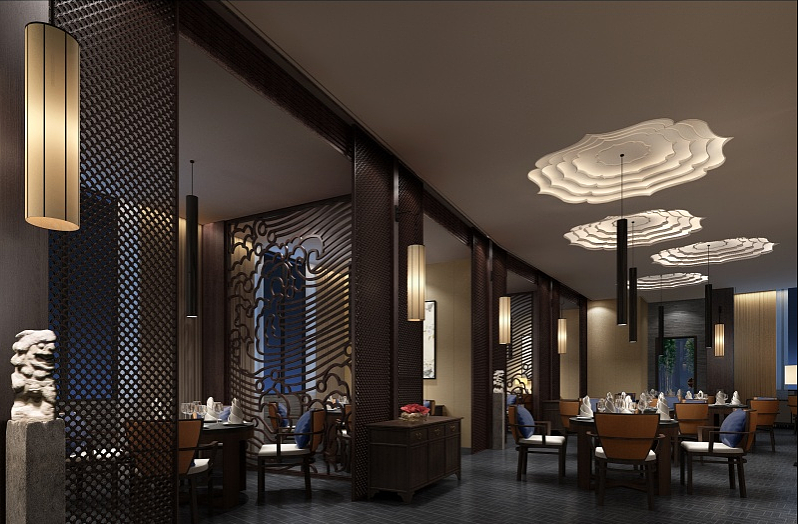 【御馆素食餐厅】成都素食餐厅装修效果图|成