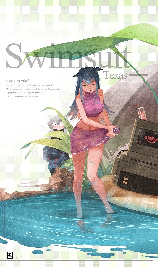 方舟同人（泳装系列）（图ZMTc5OTI3NTY0） - 创作习作 - 站酷设计师魔法少女钟书记原创素材 - 站酷ZCOOL
