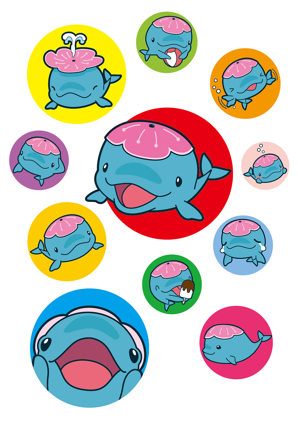 梅花江豚吉祥物设计