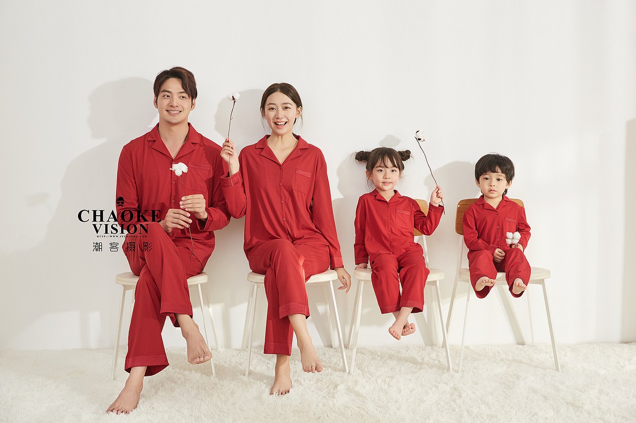 红红火火过大年松山棉家居服定制拍摄