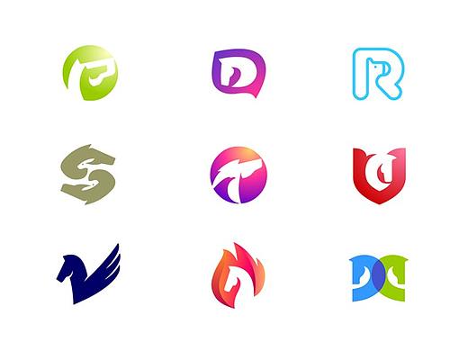 字母结合马的LOGO集合