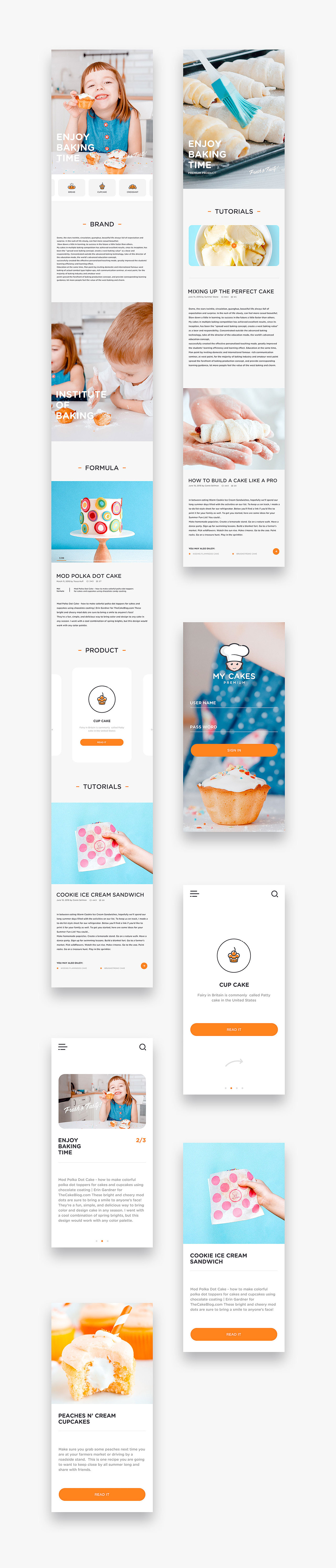 Website design: My Cakes#（图ZMTE5OTY2ODAw） - 企业官网 - 站酷设计师Sawyerchan原创素材 - 站酷ZCOOL
