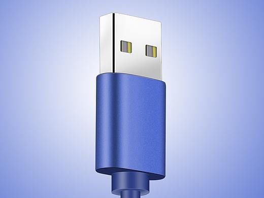 USB插头精修