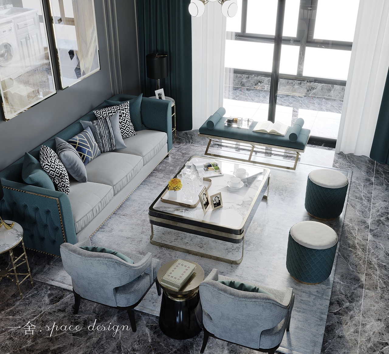 碧染 | 轻奢（图ZMTc1NTU3NzYw） - 家装设计 - 站酷设计师一舍空间表现原创素材 - 站酷ZCOOL