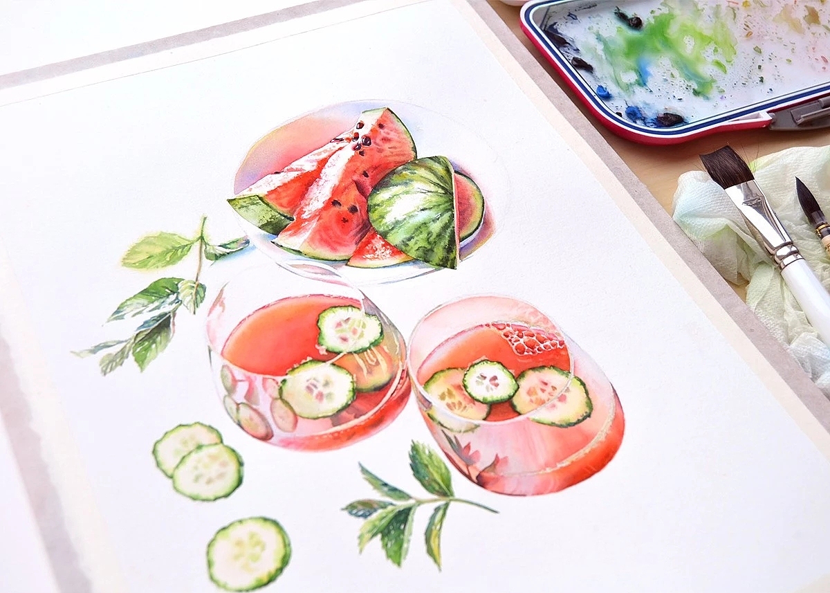 少女风水彩（图ZMTY0NzUxNDM2） - 艺术插画 - 站酷设计师秋蜜儿原创素材 - 站酷ZCOOL