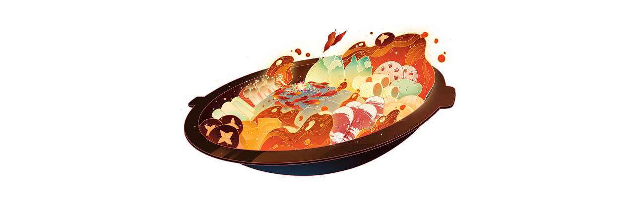 重庆火锅插画