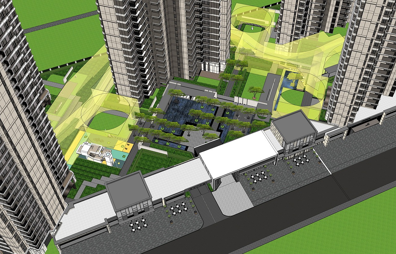 中海天府里大区景观SU模型下载（图ZMjY4NzU5MzA4） - 景观设计 - 站酷设计师素模网原创素材 - 站酷ZCOOL