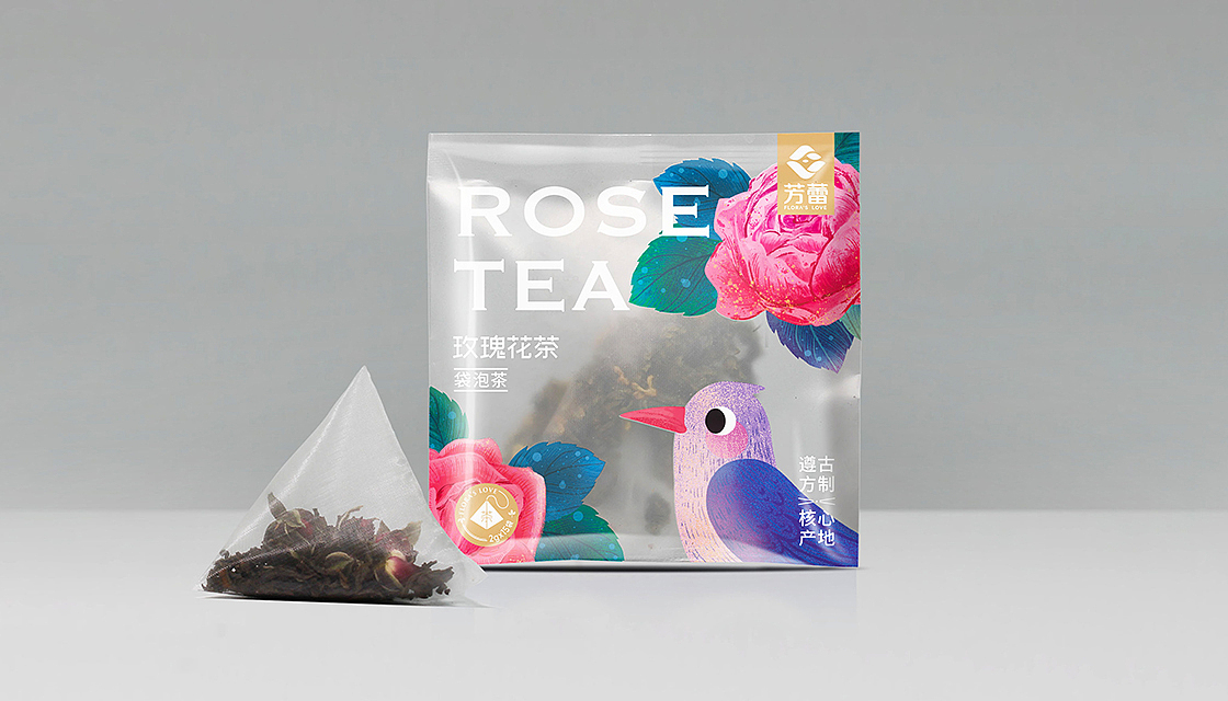 玫瑰花茶包装设计