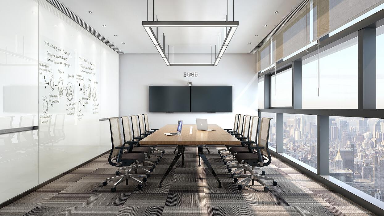 会议室则是用于小型会议,视频会议等私密会议交流之用.