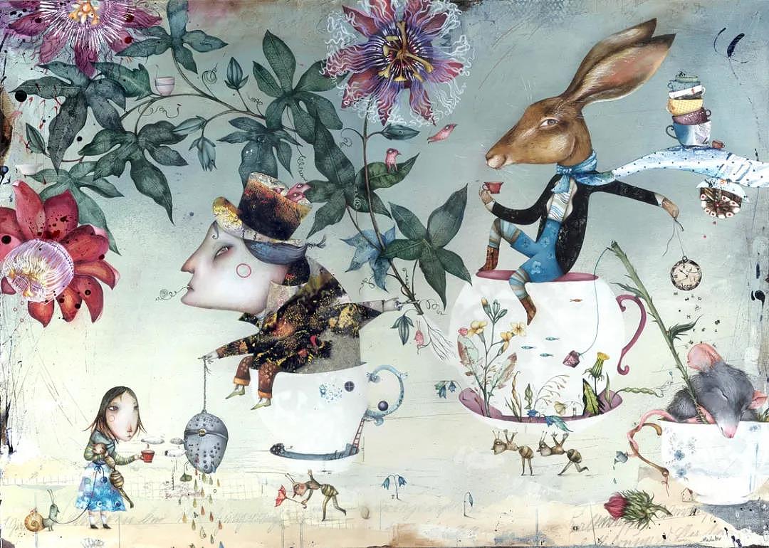 获奖作品 |《下午茶时间 爱丽丝梦游仙境》（图ZMjIwMzk0OTg0） - 商业插画 - 站酷设计师hiiibrand原创素材 - 站酷ZCOOL