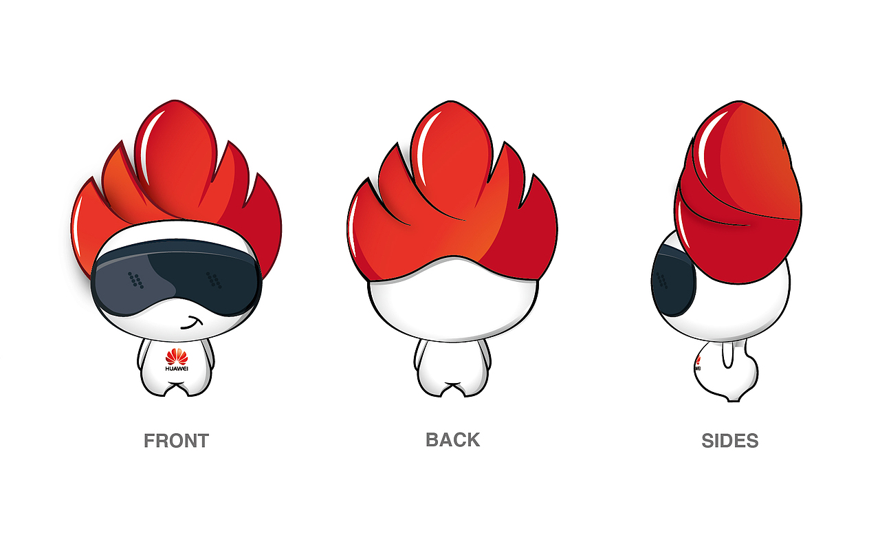 给予这个可爱的卡通人物取名为:"火花小子",他是一个卡通机器人形象