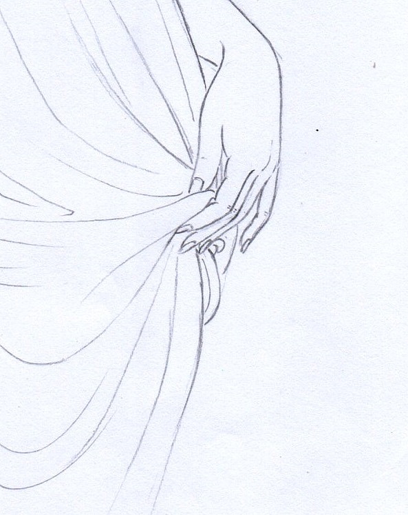 工笔人物白描线稿