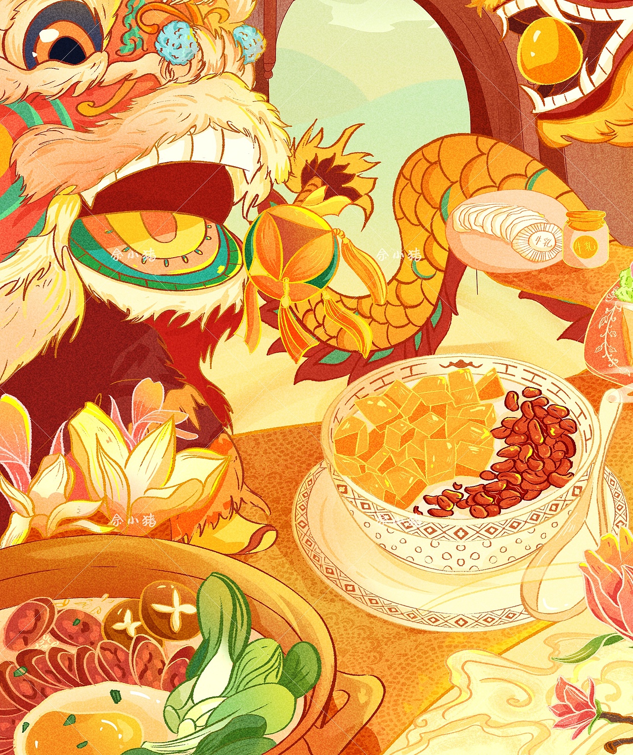 国风插画 | 建筑 | 顺德美食文化特色