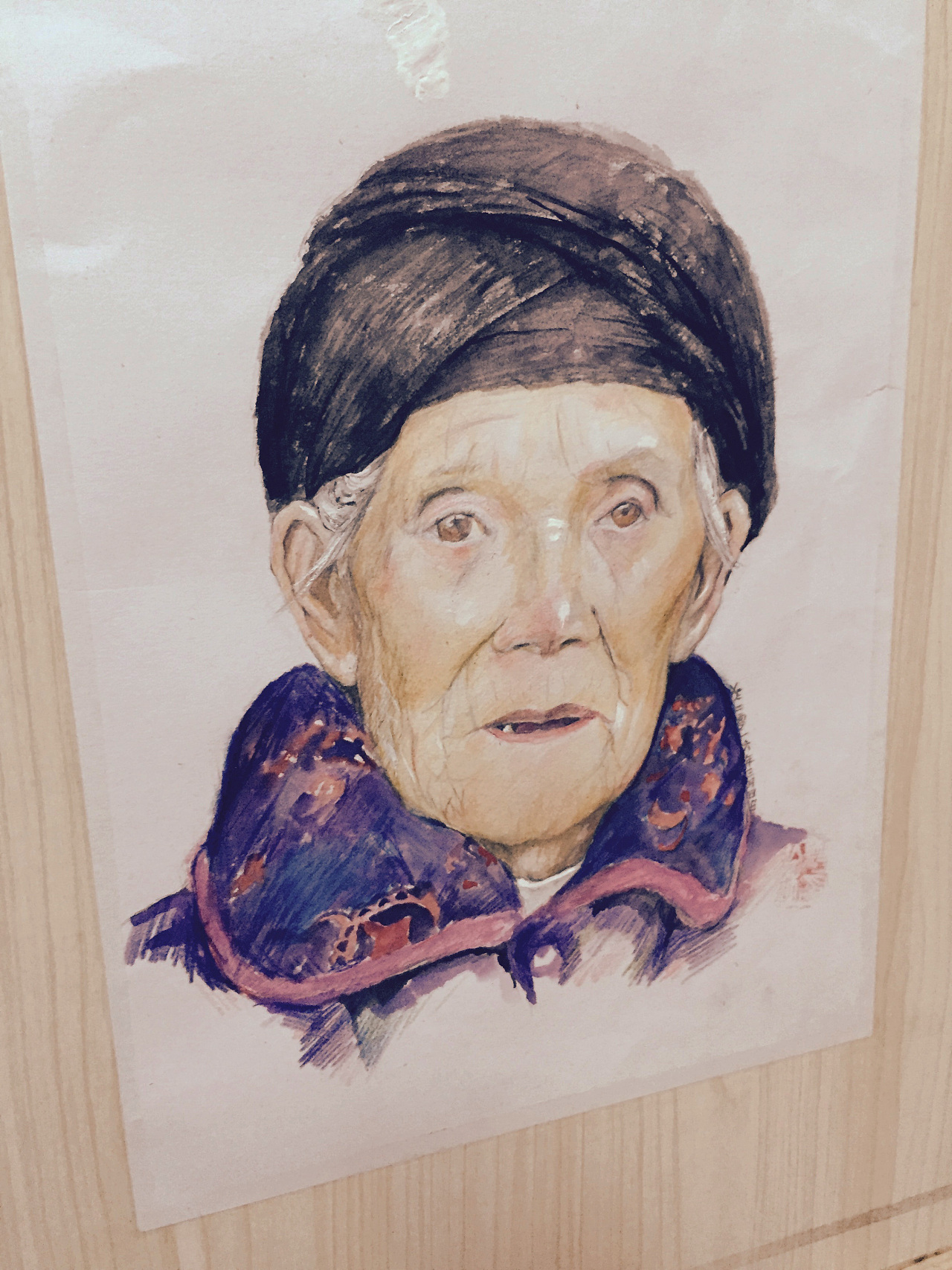 一张奶奶的画像▼