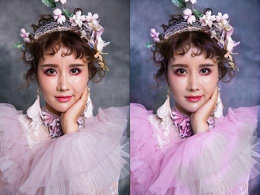 高低频锐化调色人像