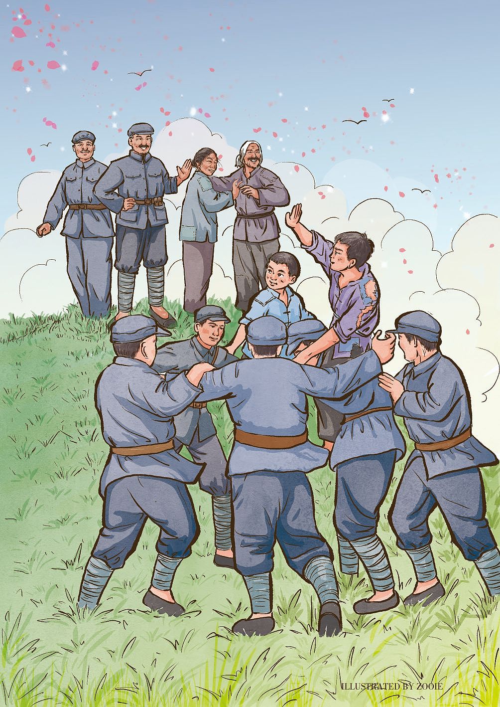 革命题材（图ZMzQ1Mzg4MzAw） - 儿童插画 - 站酷设计师猪叶子er原创素材 - 站酷ZCOOL