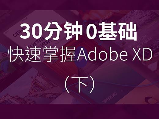 Adobe XD】30分钟0基础掌握XD（下）