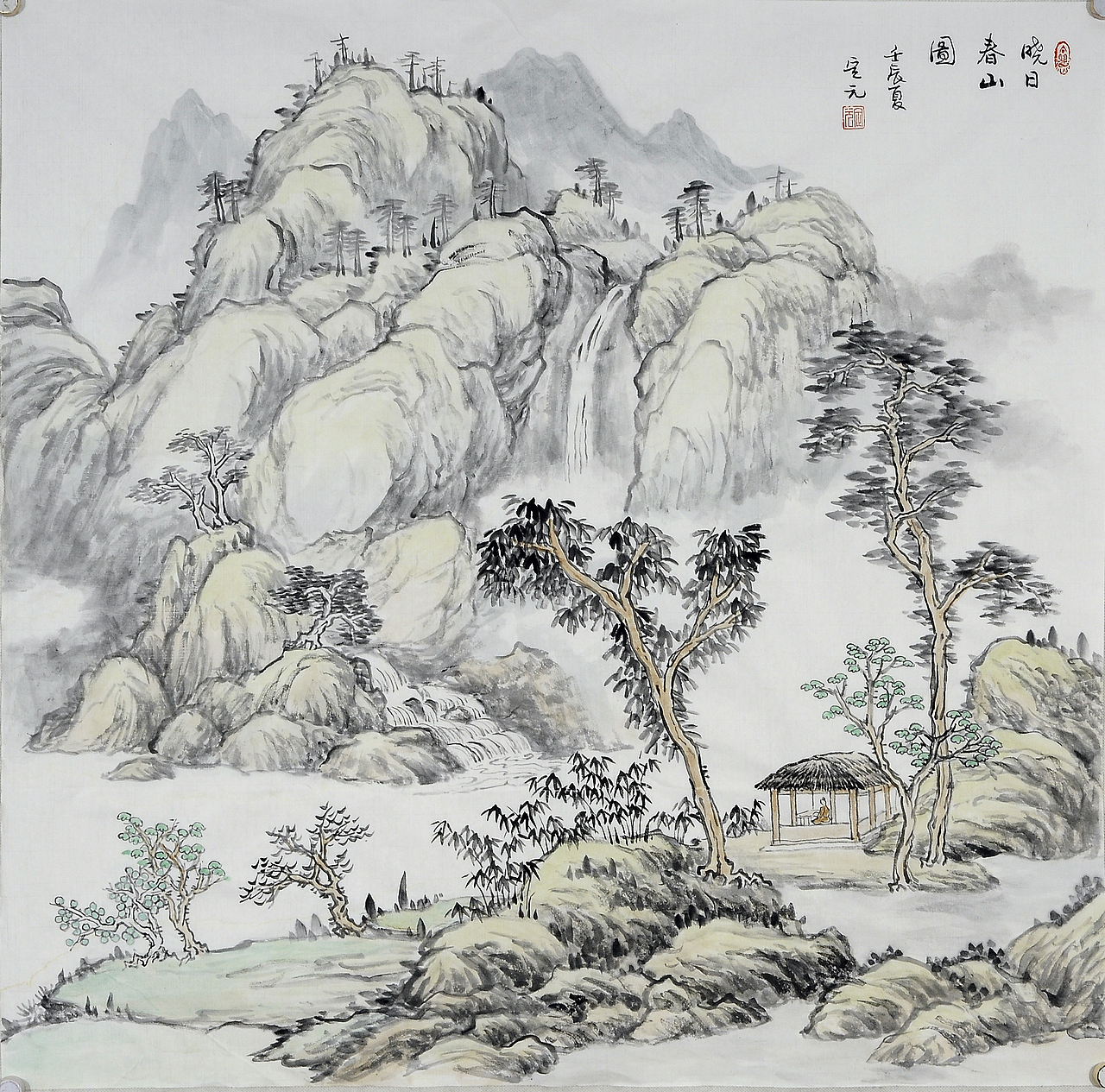 老师张胜英山水画（图ZMTM4MzYxNTc2） - 绘画 - 站酷设计师阻尼原创素材 - 站酷ZCOOL