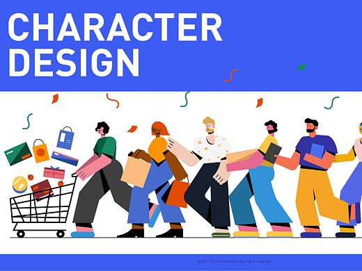 矢量人物情绪版设计