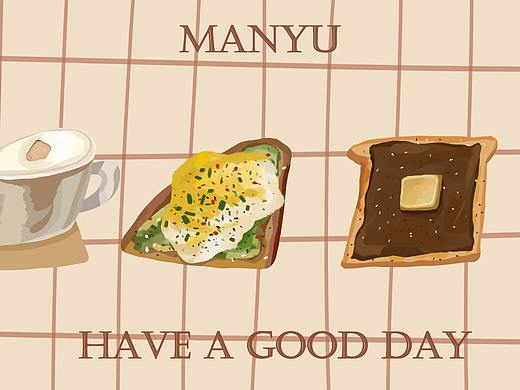 早餐系列（个人主页-ZNDEyMTcwNjg=） - 创作习作 - 站酷设计师蛋挞_MANYU原创素材 - 站酷ZCOOL