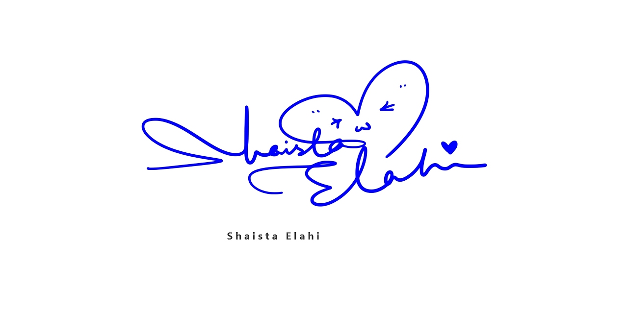 英文签名设计案例丨Shaista Elahi近百种签名设计方案