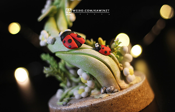 原创作品手工艺其他手工艺超轻粘土kawinzt小清新植物手作【超轻粘土