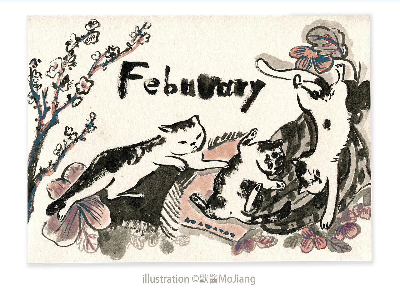 “More More Go Go "系列十二月海报（图ZMjM5MTkyNzE2） - 艺术插画 - 站酷设计师默酱MoJiang原创素材 - 站酷ZCOOL