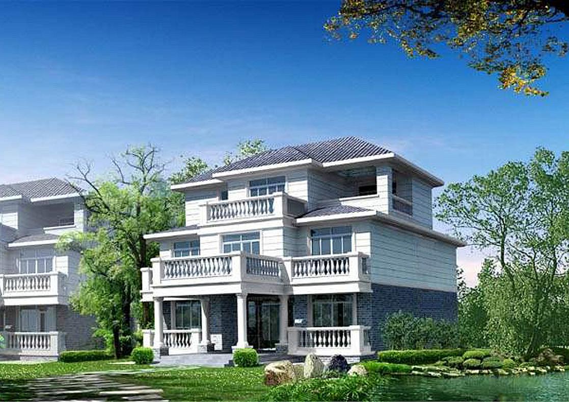 2022中式别墅效果图 现代别墅设计效果图（图ZMjk0MzEyMTg0） - 建筑/空间 - 站酷设计师巴川古建原创素材 - 站酷ZCOOL