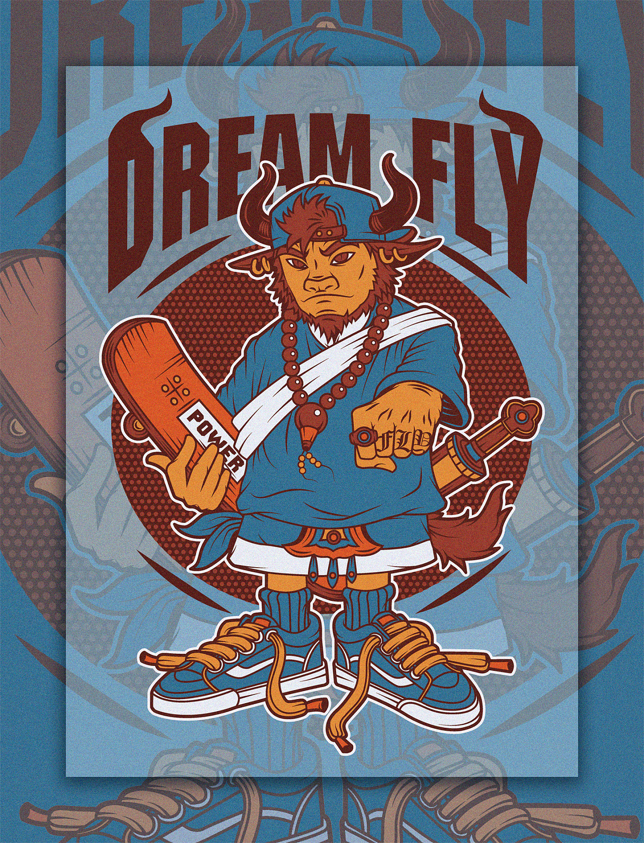 藏族牦牛#卡通插画|插画|新锐潮流插画|食脑定制 - 原创作品 - 站酷