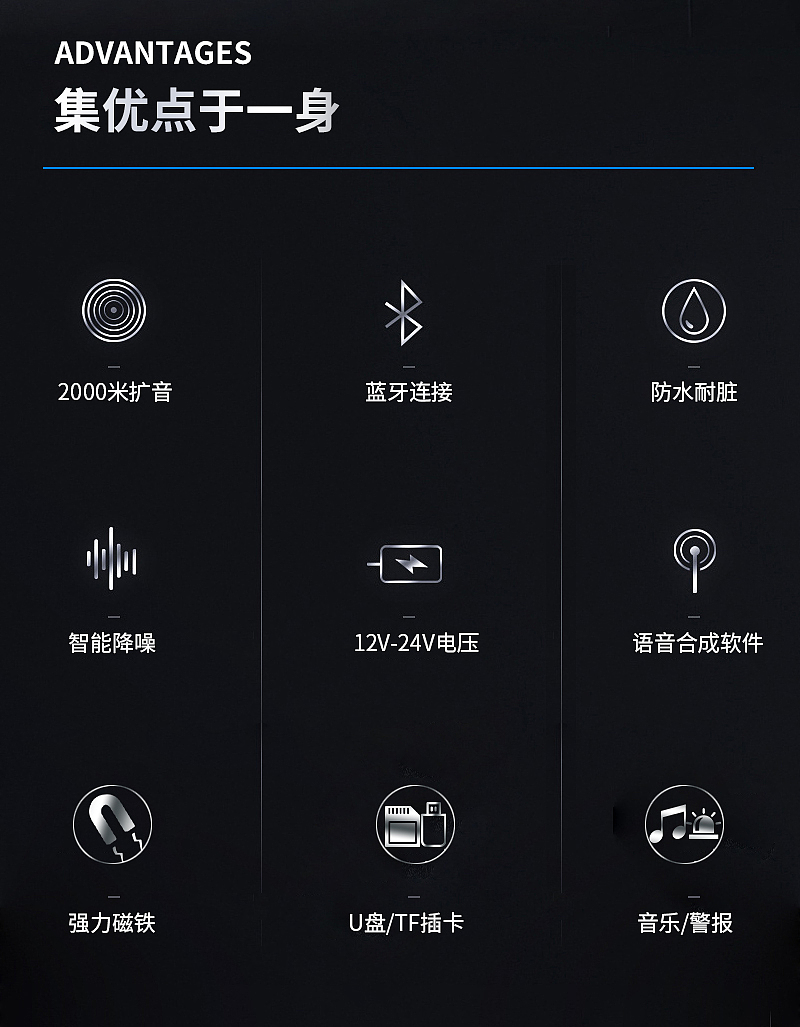 车载地摊喇叭扬声器详情页赏析
