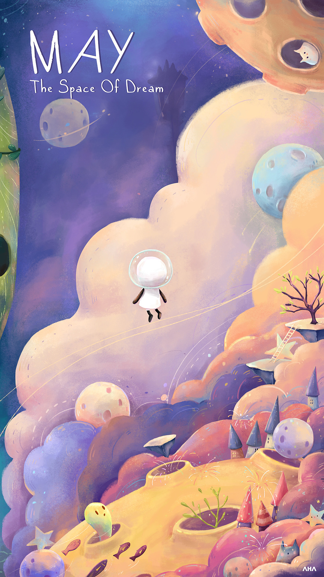 「寻梦之旅」月主题插画