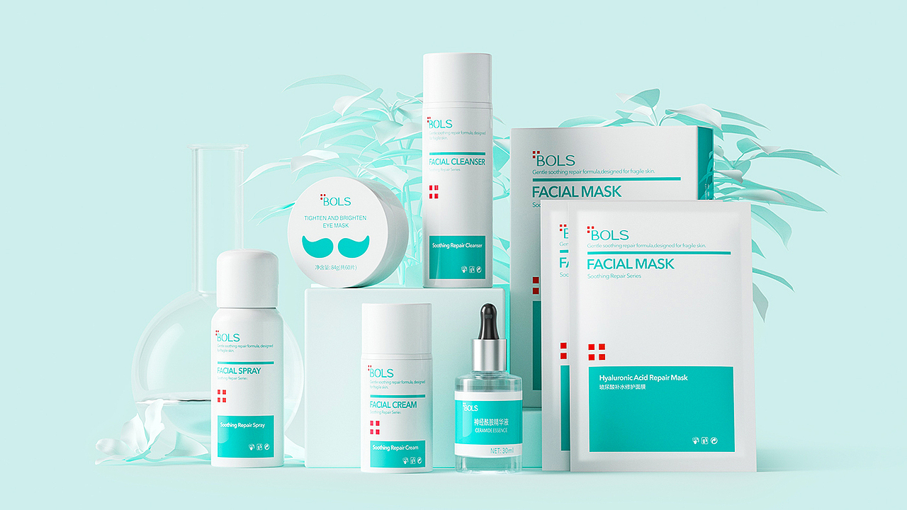 护肤品C4D建模渲染1