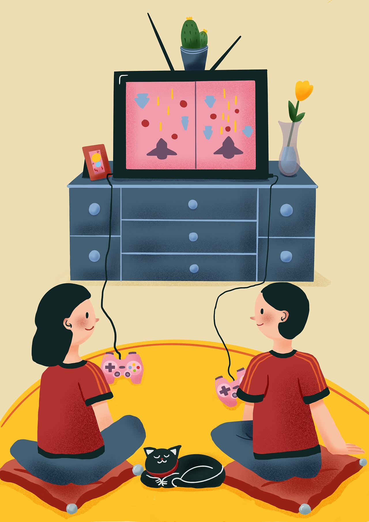 相视一笑 恰好有你|插画|商业插画|美圆不是卷毛 - 原创作品 - 站酷