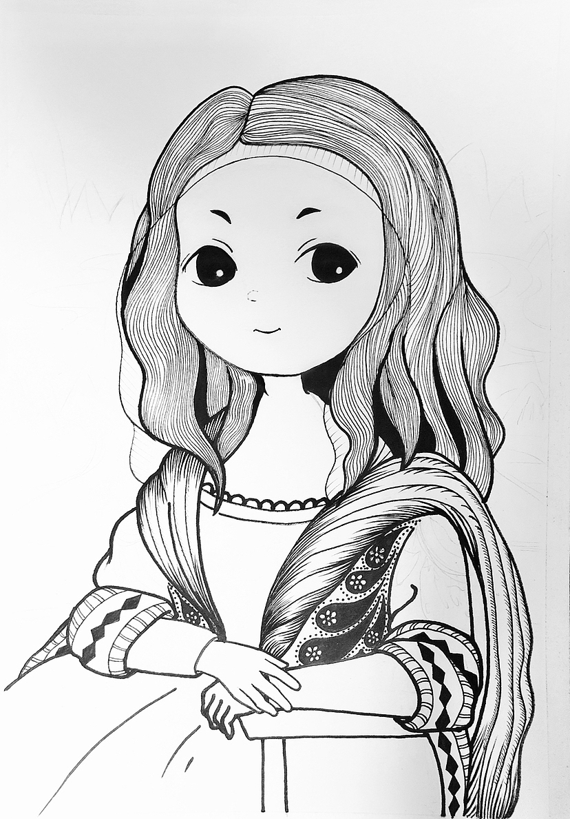 致敬伟大画师系列《蒙娜丽莎》