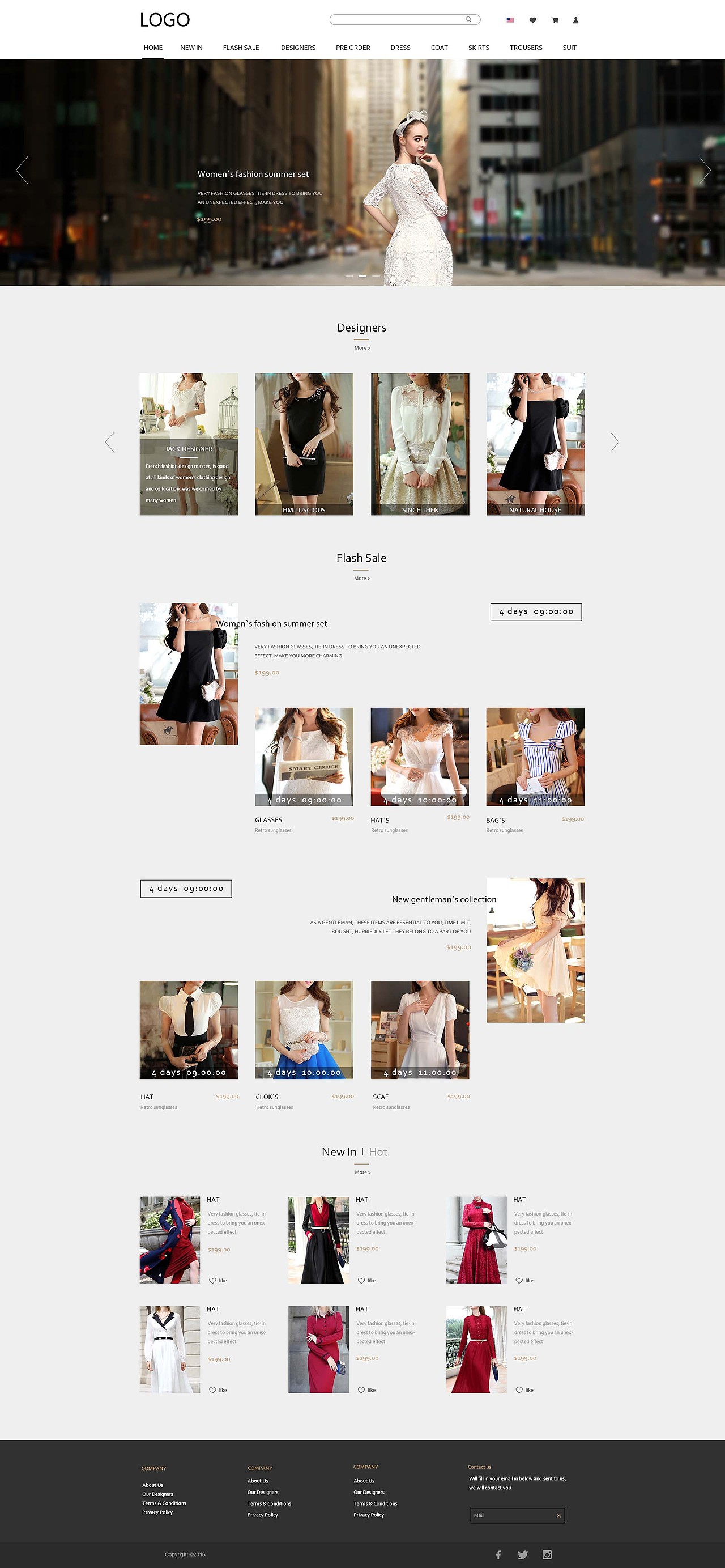 一套外贸商户做的网站