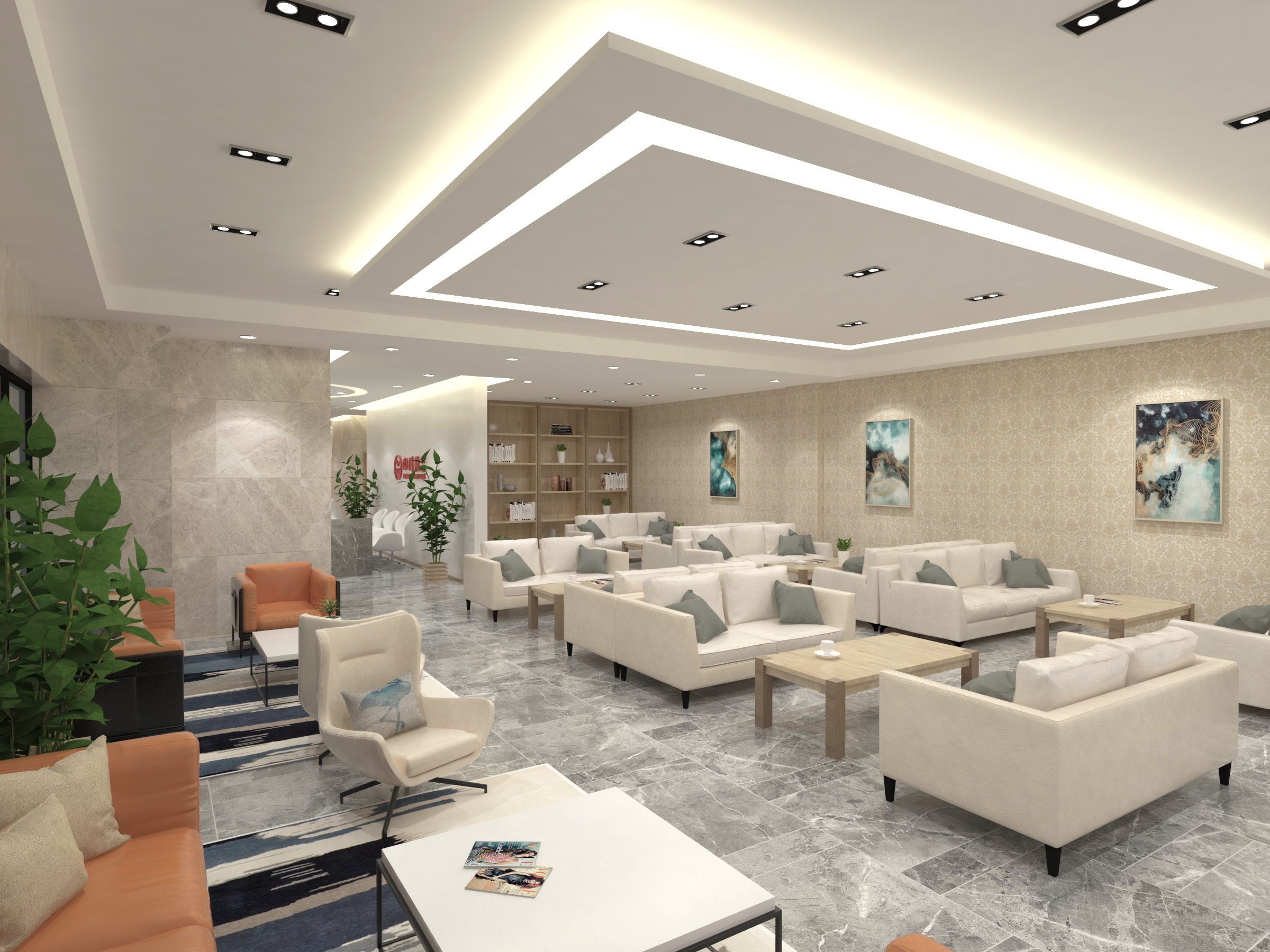 招商银行VIP贵宾厅-办公空间装修案例-筑龙室内设计论坛
