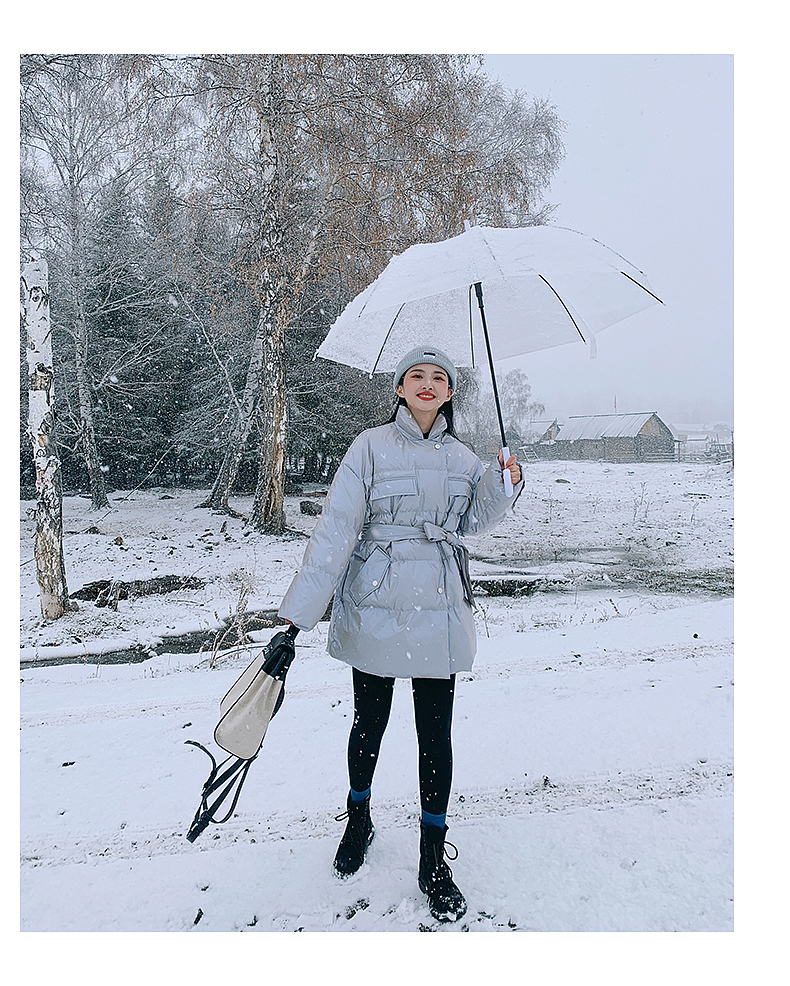秋冬女装雪国羽绒服棉衣详情页