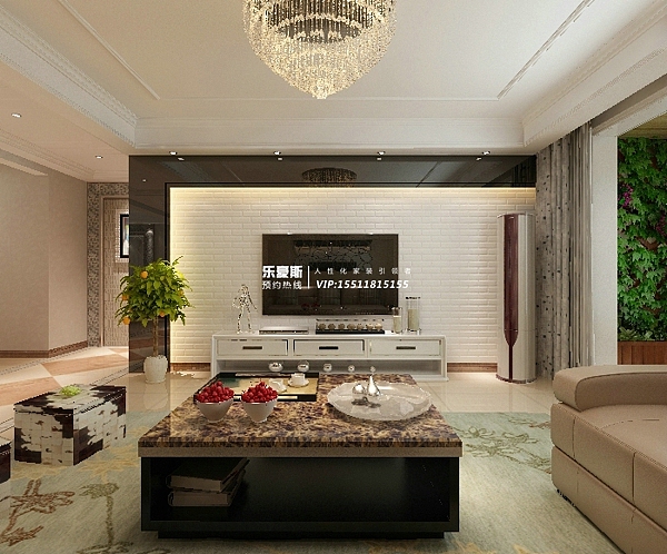 奥北公元二期152平米三室两厅现代简约装修效果图设计