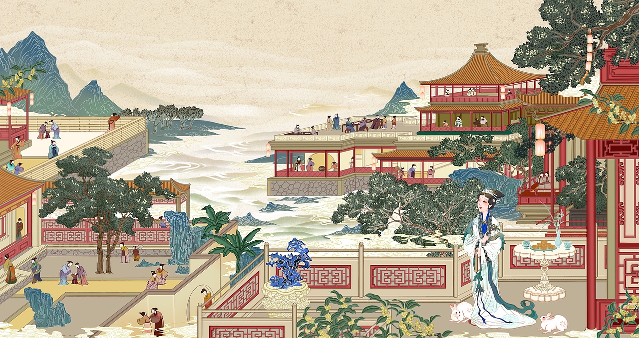 中秋合集🥮（图ZMjcwNjE0MDA0） - 商业插画 - 站酷设计师山也拾墨原创素材 - 站酷ZCOOL